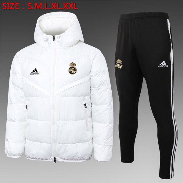 Daunenmantel Real Madrid Komplett Set 2024-25 Weiß